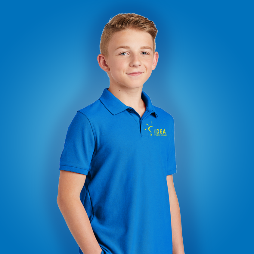 Blue polo uniform shirts best sale